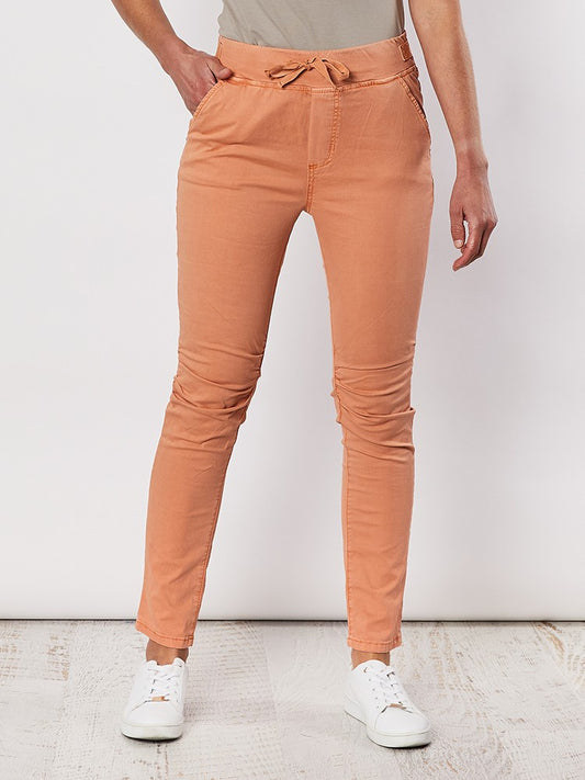 Cotton Jogger Jean - Tangerine