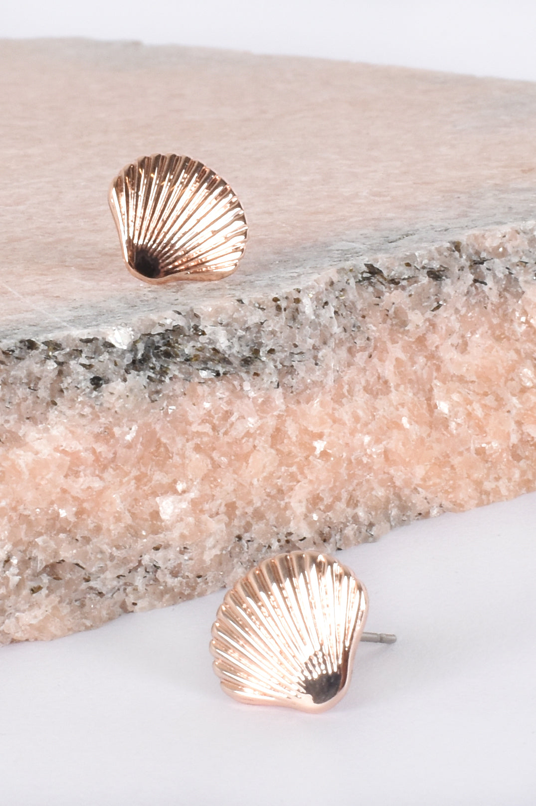 Mini Sea Scallop Stud Earrings