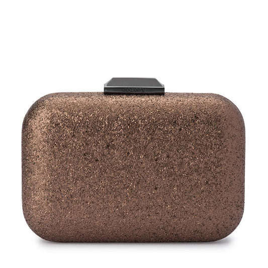 Lenny Metallic Textured Clutch Mushroom | Lyn Rose Boutique