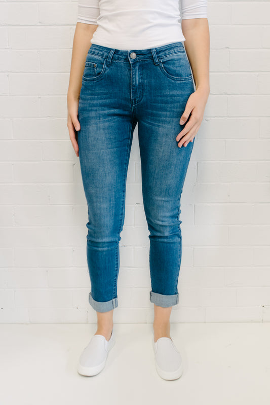 Boyfriend Jean Blue Women | Lyn Rose Boutique