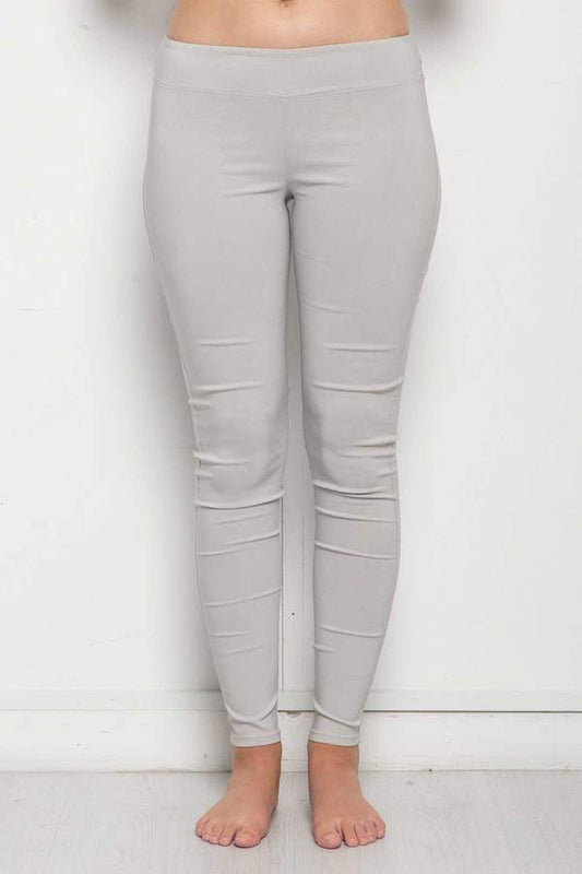 Skinny Leg Stretch Pant - Light Grey