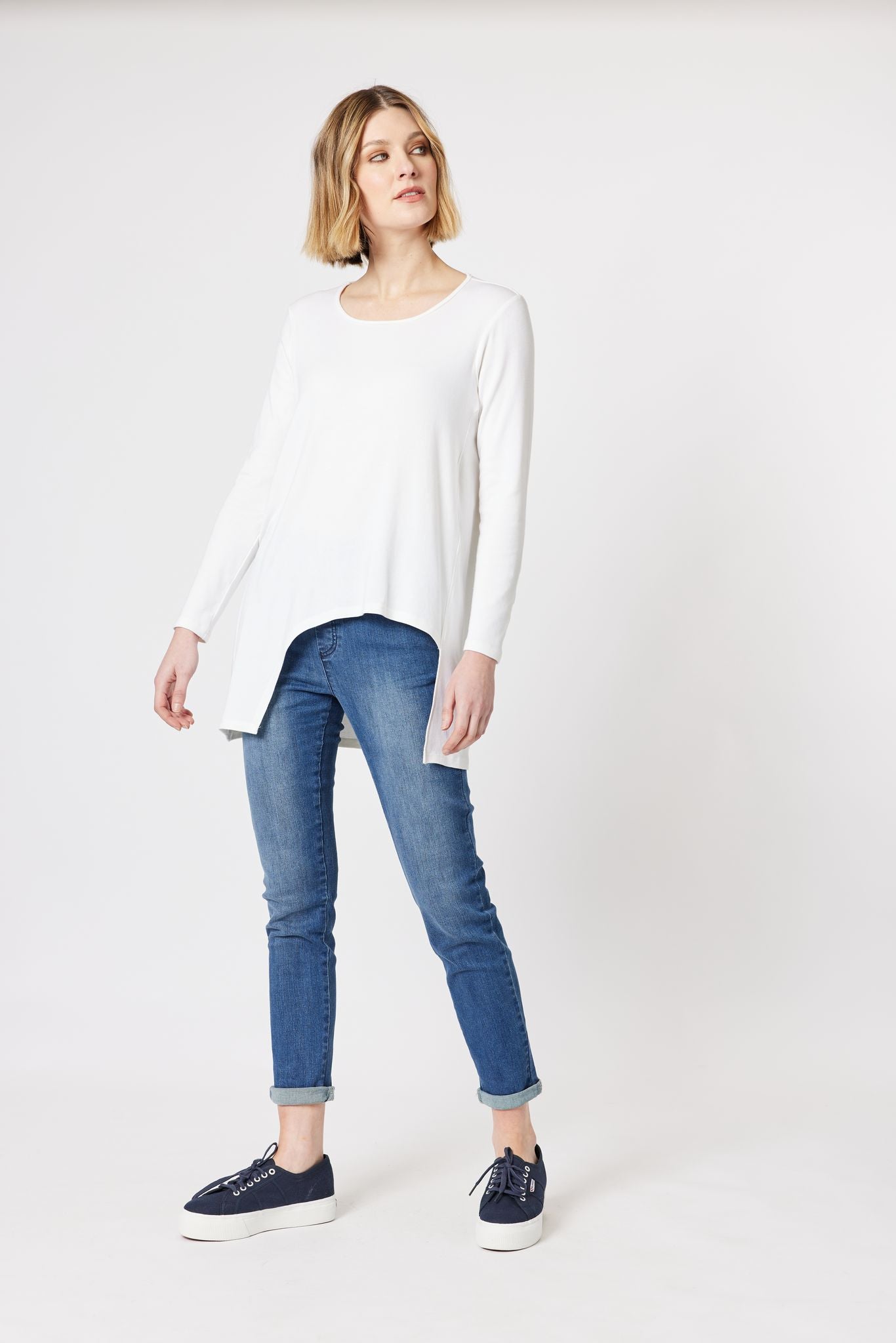 Mara Jersey Tee - Ivory