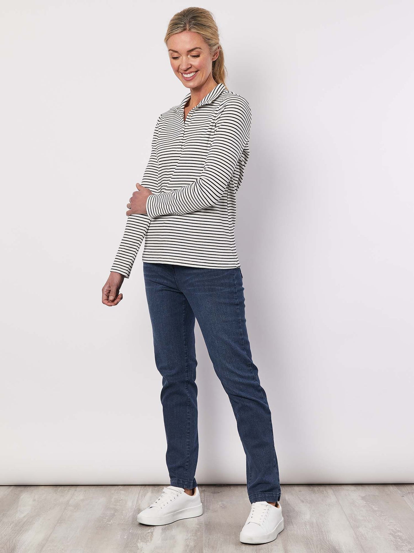 Rib Long Sleeve Tee - Stripe