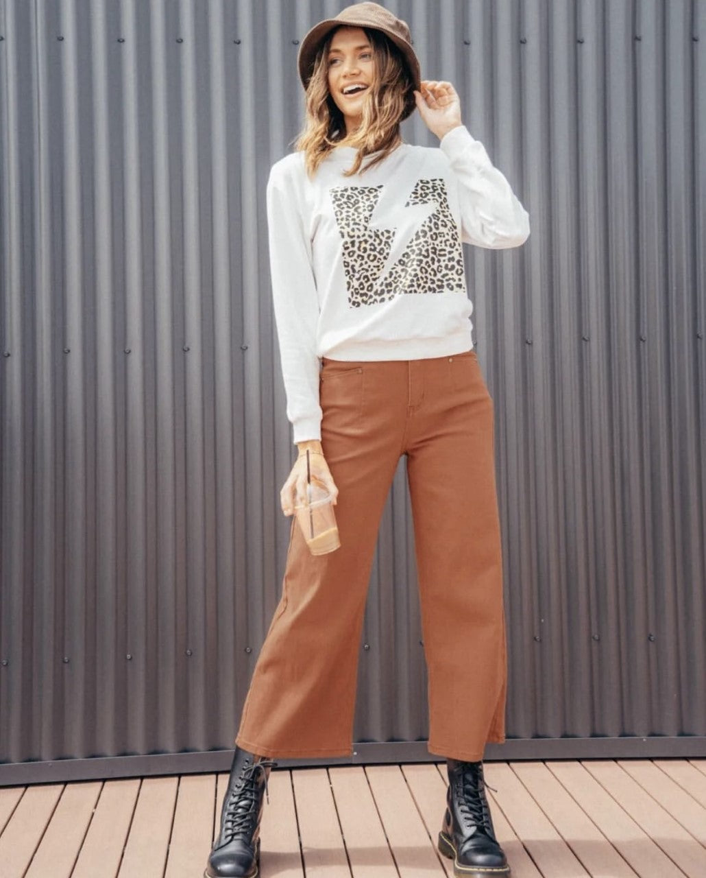 Animal Lightning Sweater - White