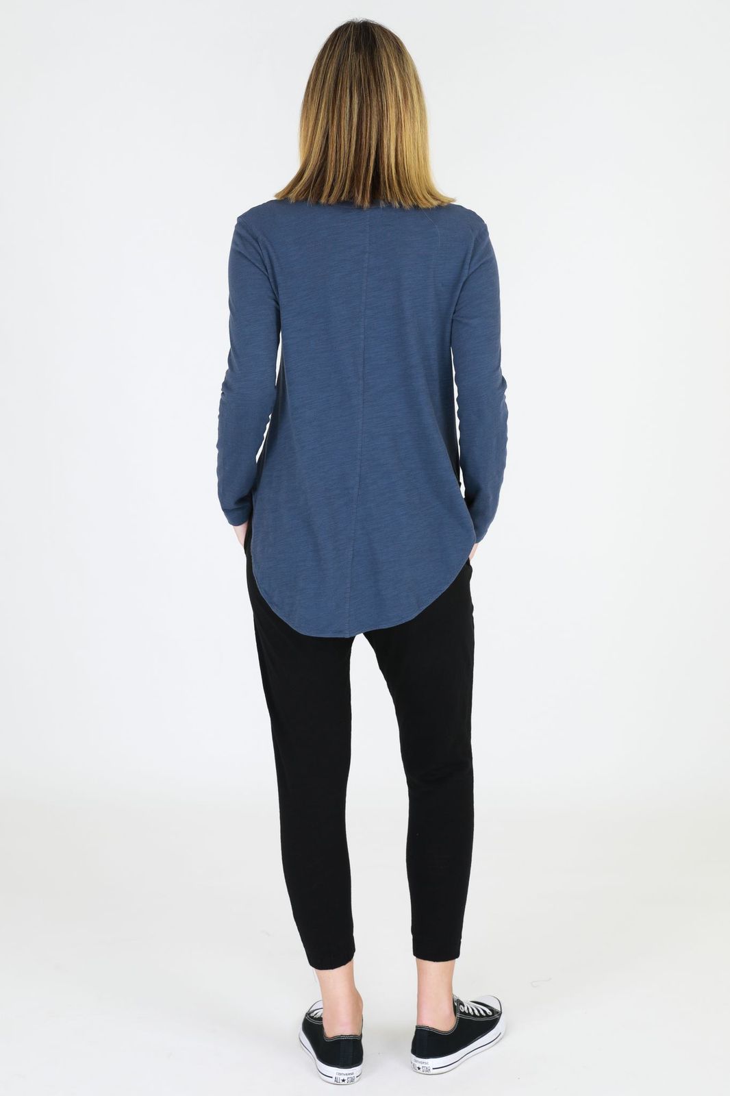 Scarlett Long sleeve Tee Women Indigo | Lyn Rose Boutique