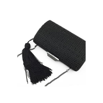 AKOS Crystal Tassel- Black