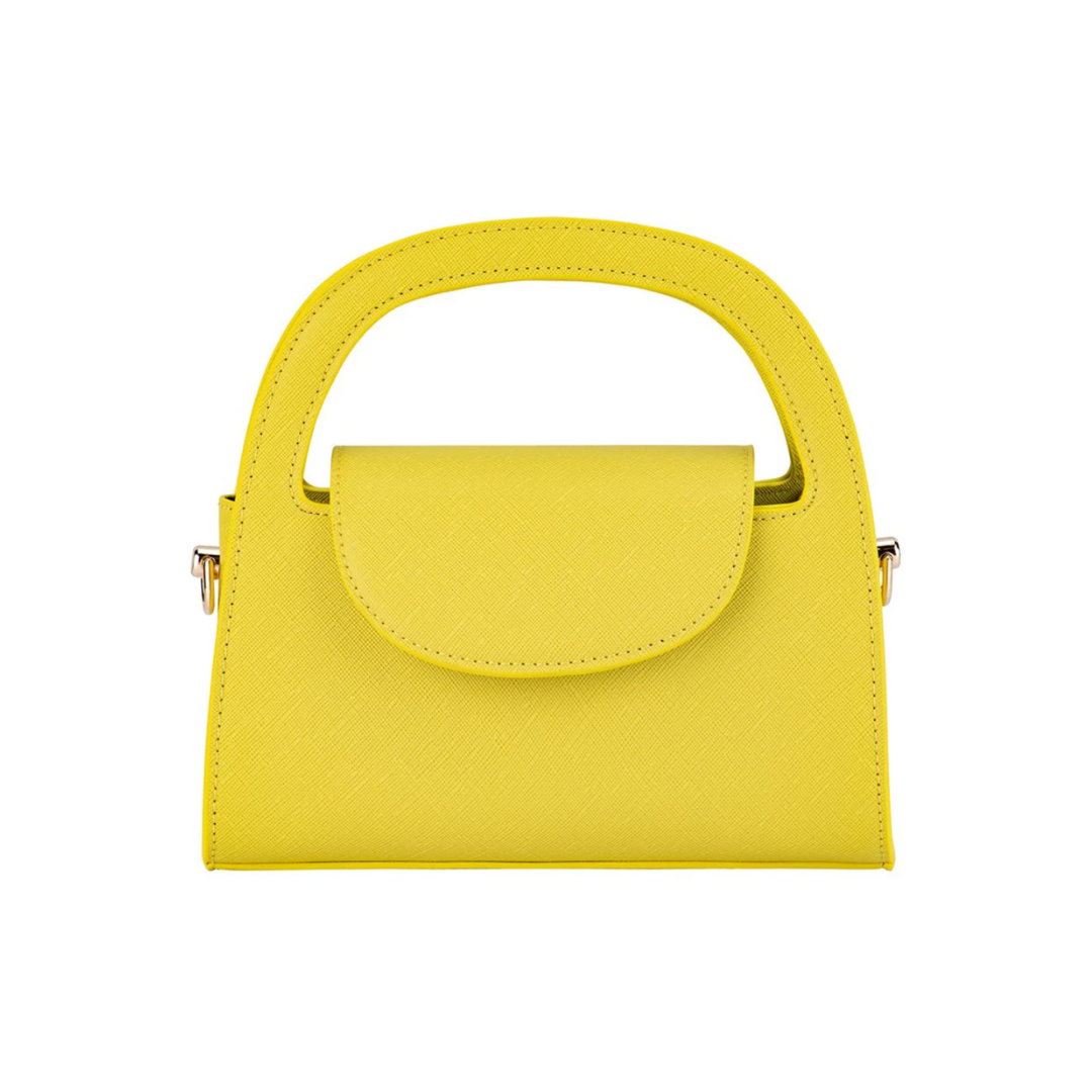 Ivy Curved Handle Bag - Chartreuse