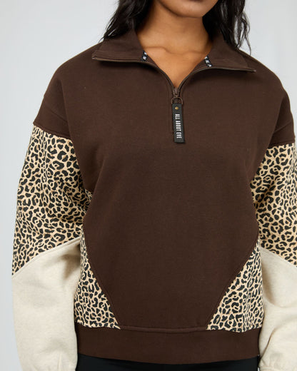 Savannah 1/4 Zip - Brown