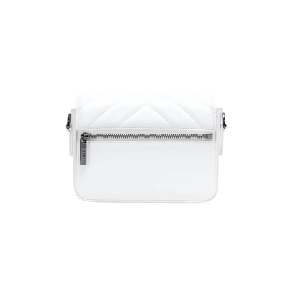 Quilted Chevron Crossbody Bag - White