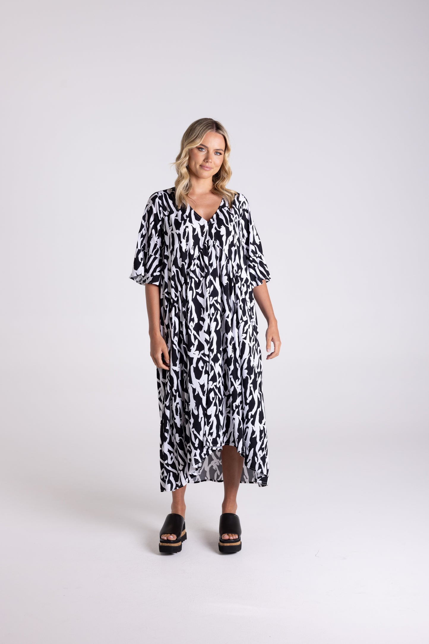 Abstract Print Dress