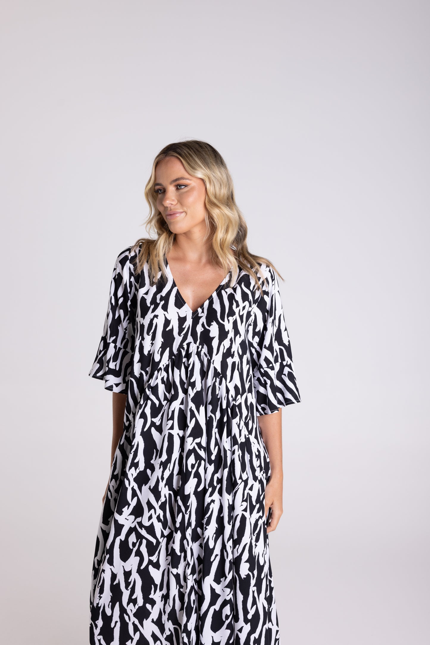 Abstract Print Dress