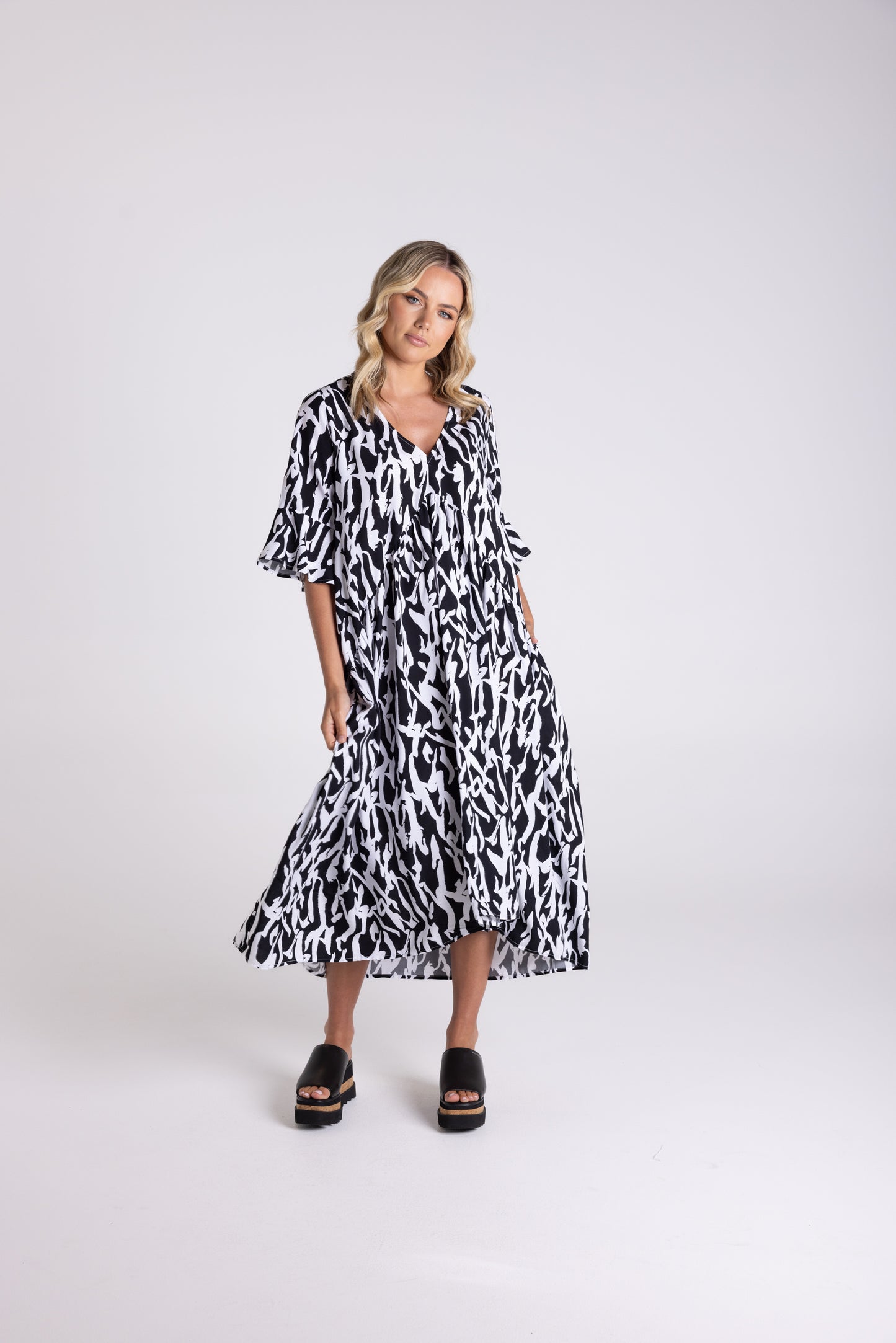 Abstract Print Dress