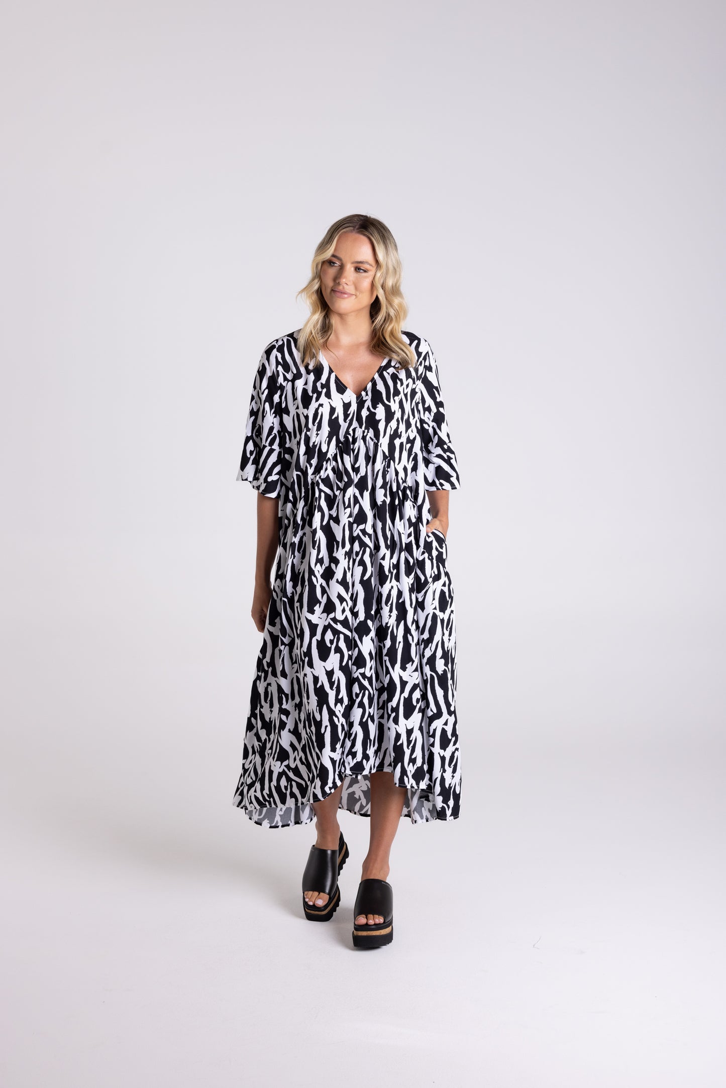 Abstract Print Dress