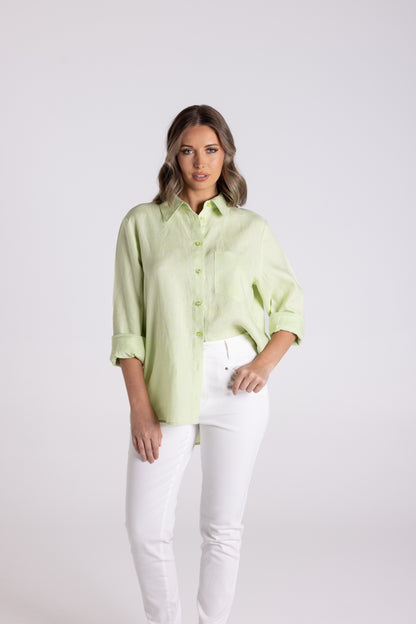 Classic linen Shirt - Lime