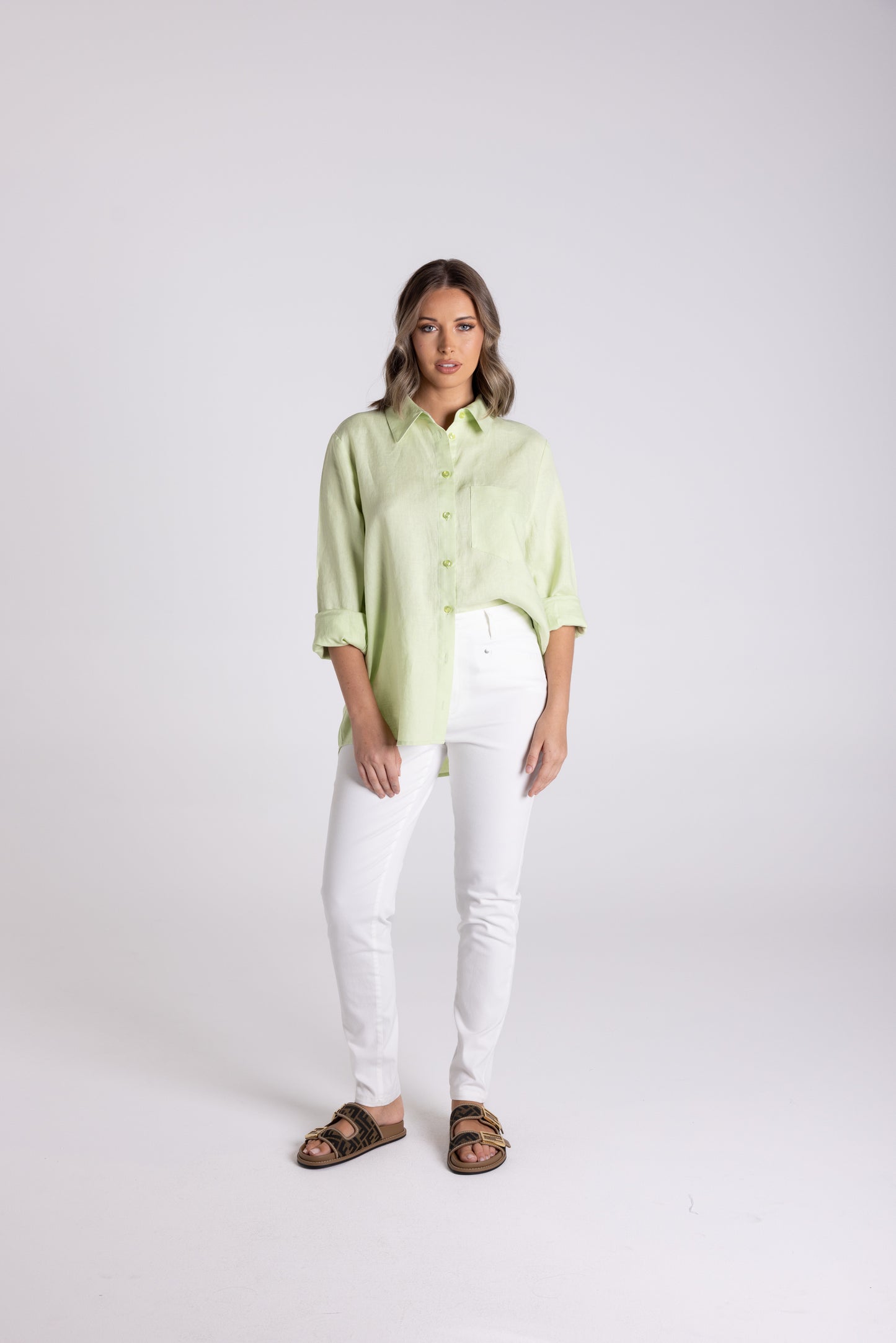 Classic linen Shirt - Lime