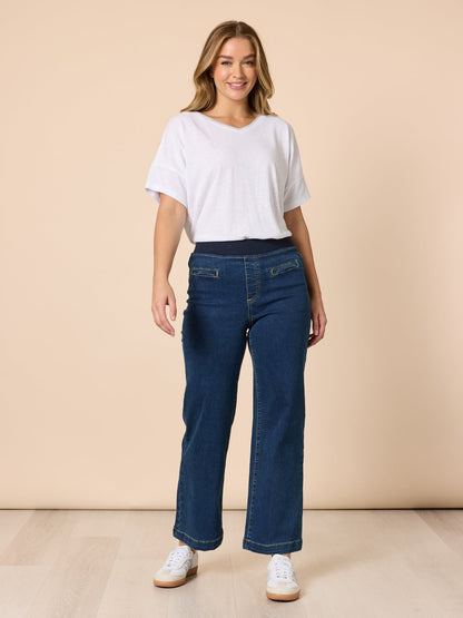 Maddy Pull On Wide Leg Jean