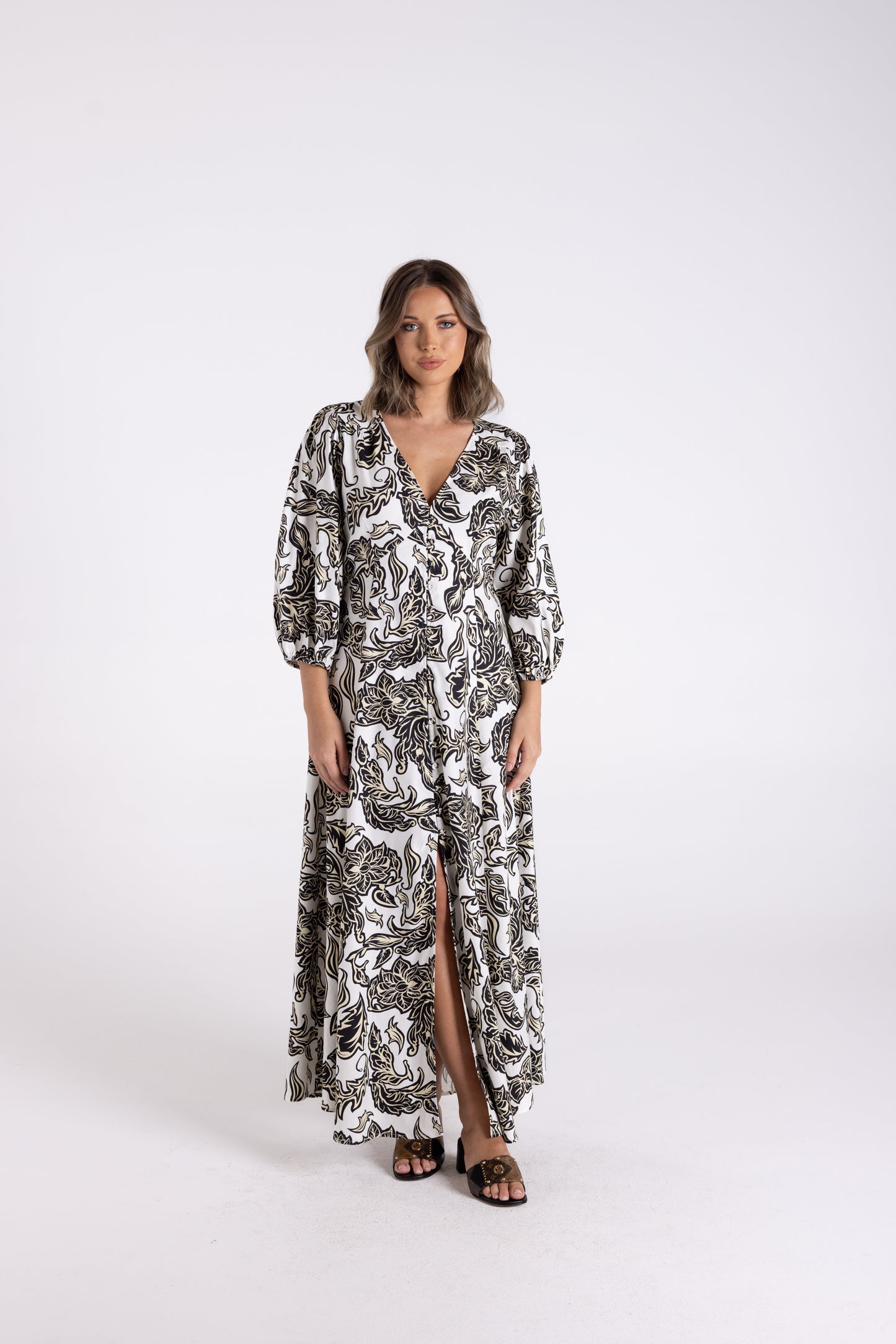 Katie Print Midi Dress