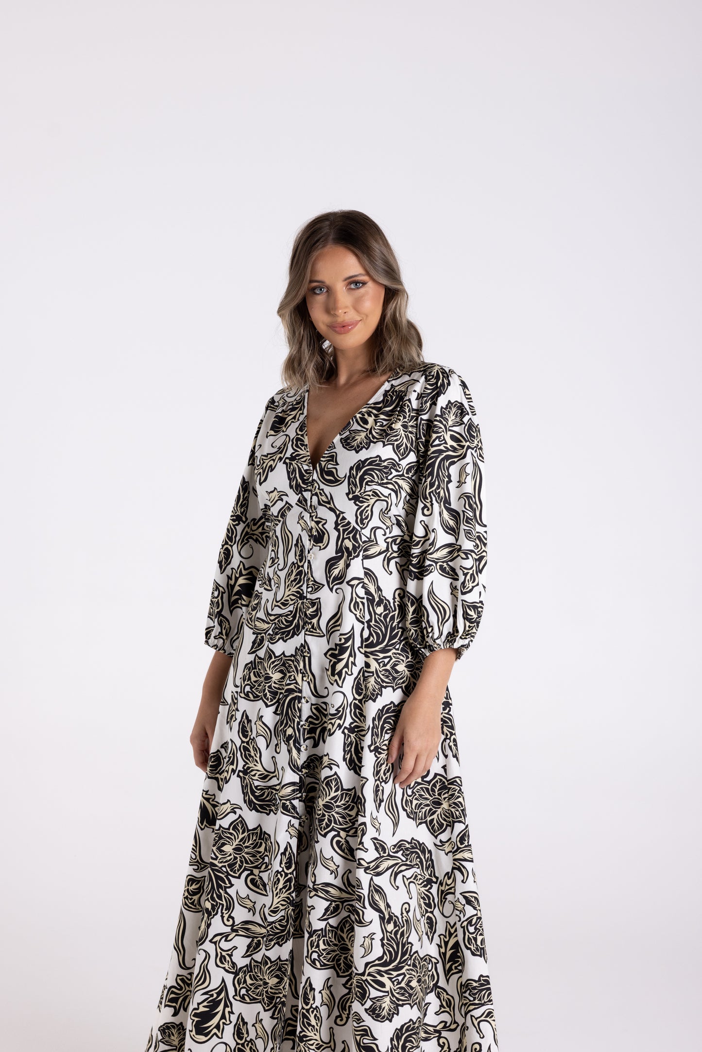 Katie Print Midi Dress