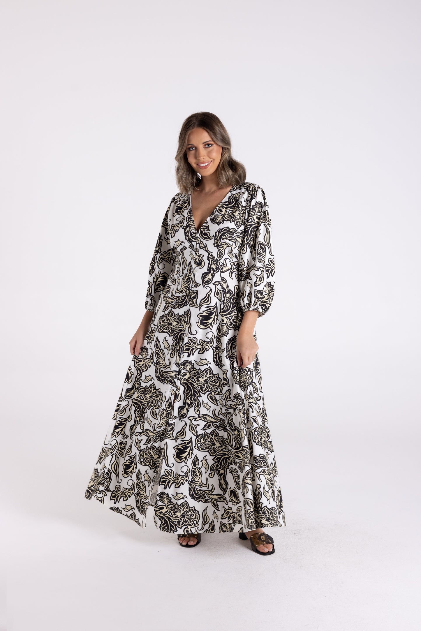 Katie Print Midi Dress