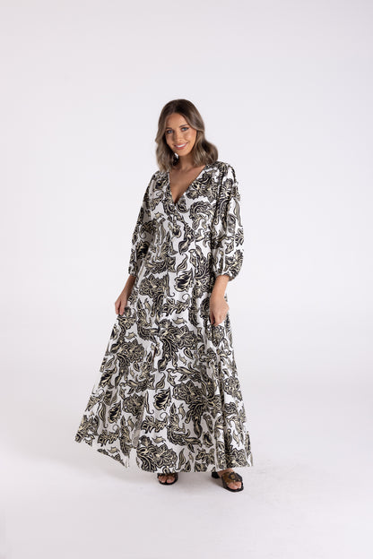 Katie Print Midi Dress