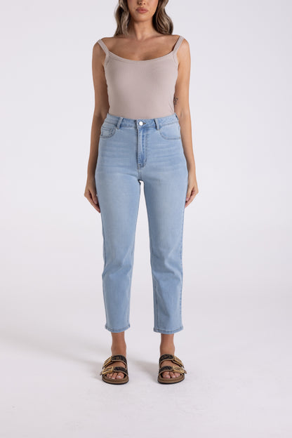 3/4 Slim Jean - Light Denim