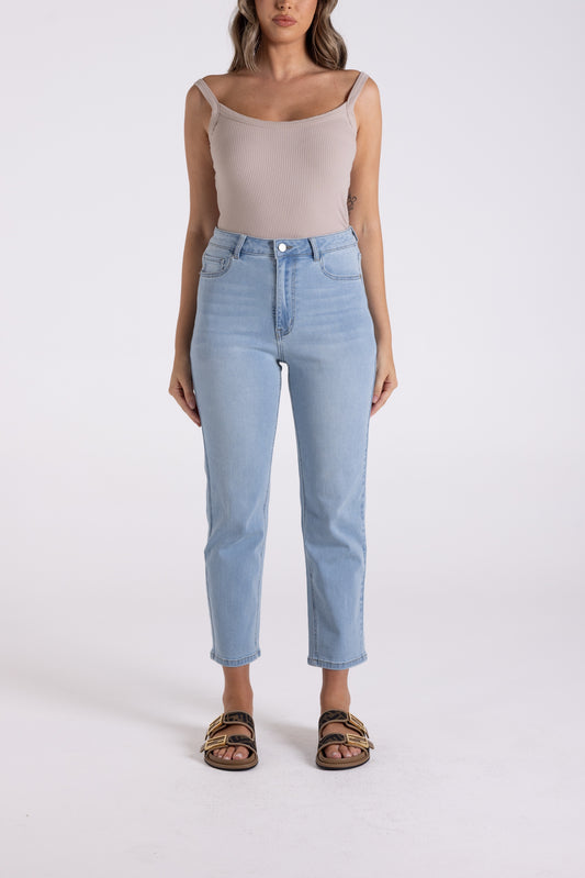 3/4 Slim Jean - Light Denim