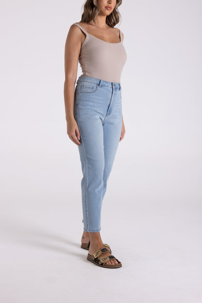 3/4 Slim Jean - Light Denim