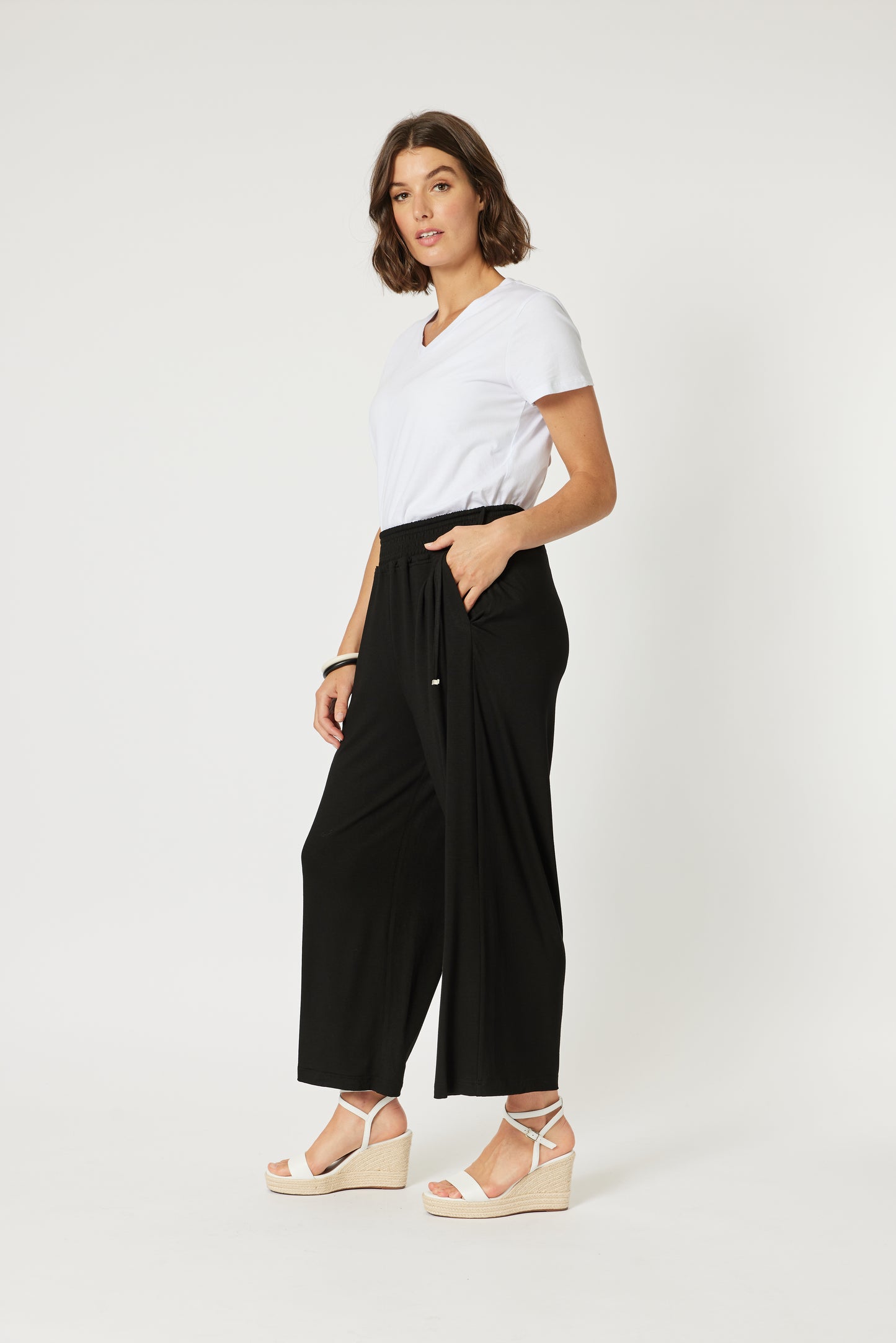 Wide Leg Jersey Pant