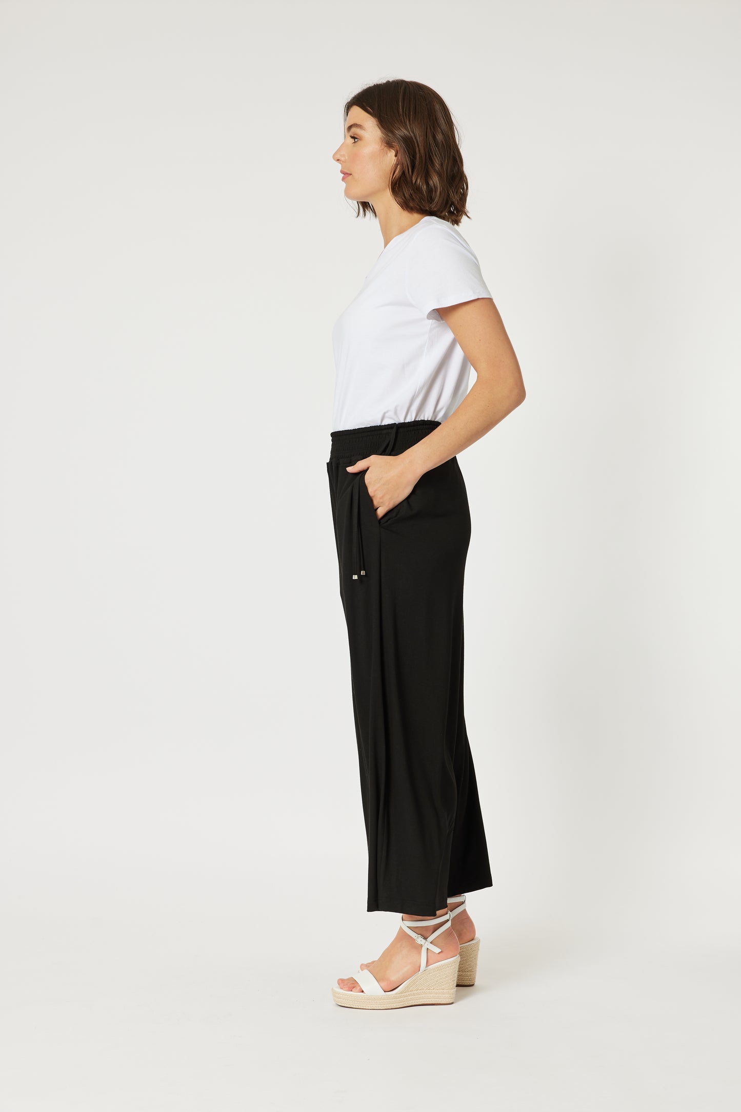Wide Leg Jersey Pant