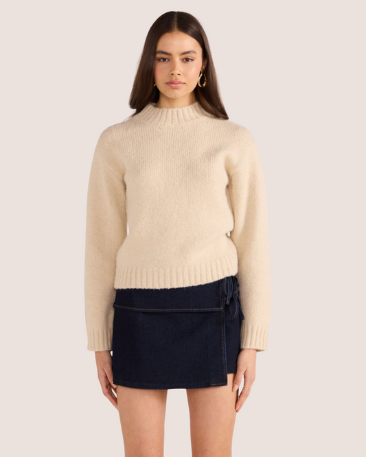 Avery Fluffy Sweater - Oat