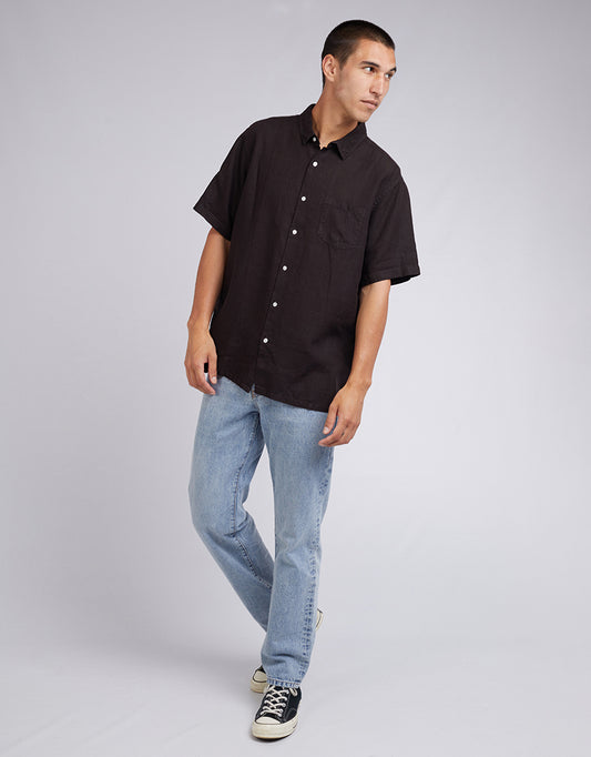 Linen S/S Shirt - Black