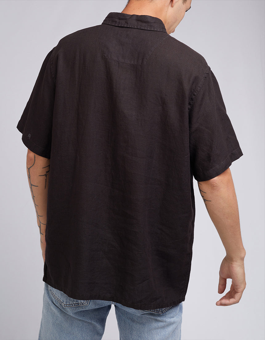 Linen S/S Shirt - Black