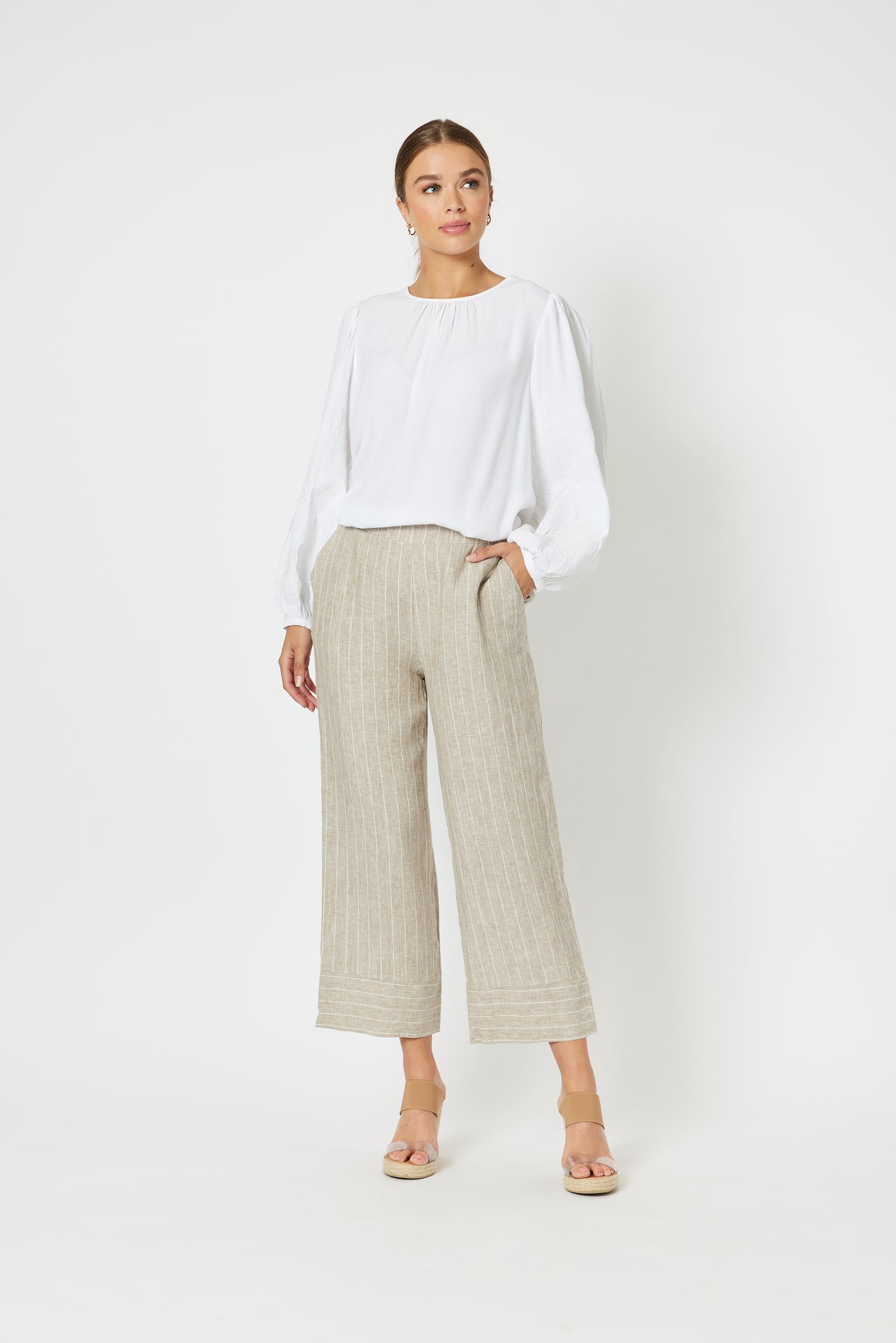 Marseille Stripe Linen Pants