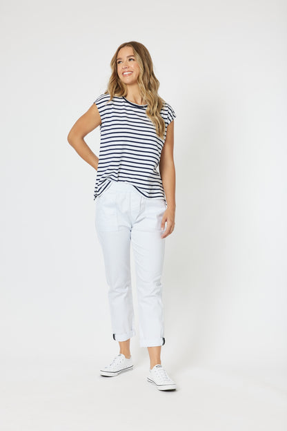Isabella Cotton Pant - White
