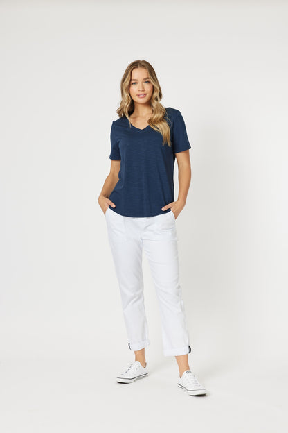 Isabella Cotton Pant - White