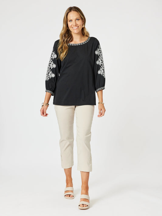 Jackie Embroidered Tee