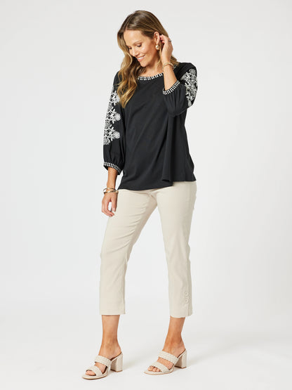 Jackie Embroidered Tee