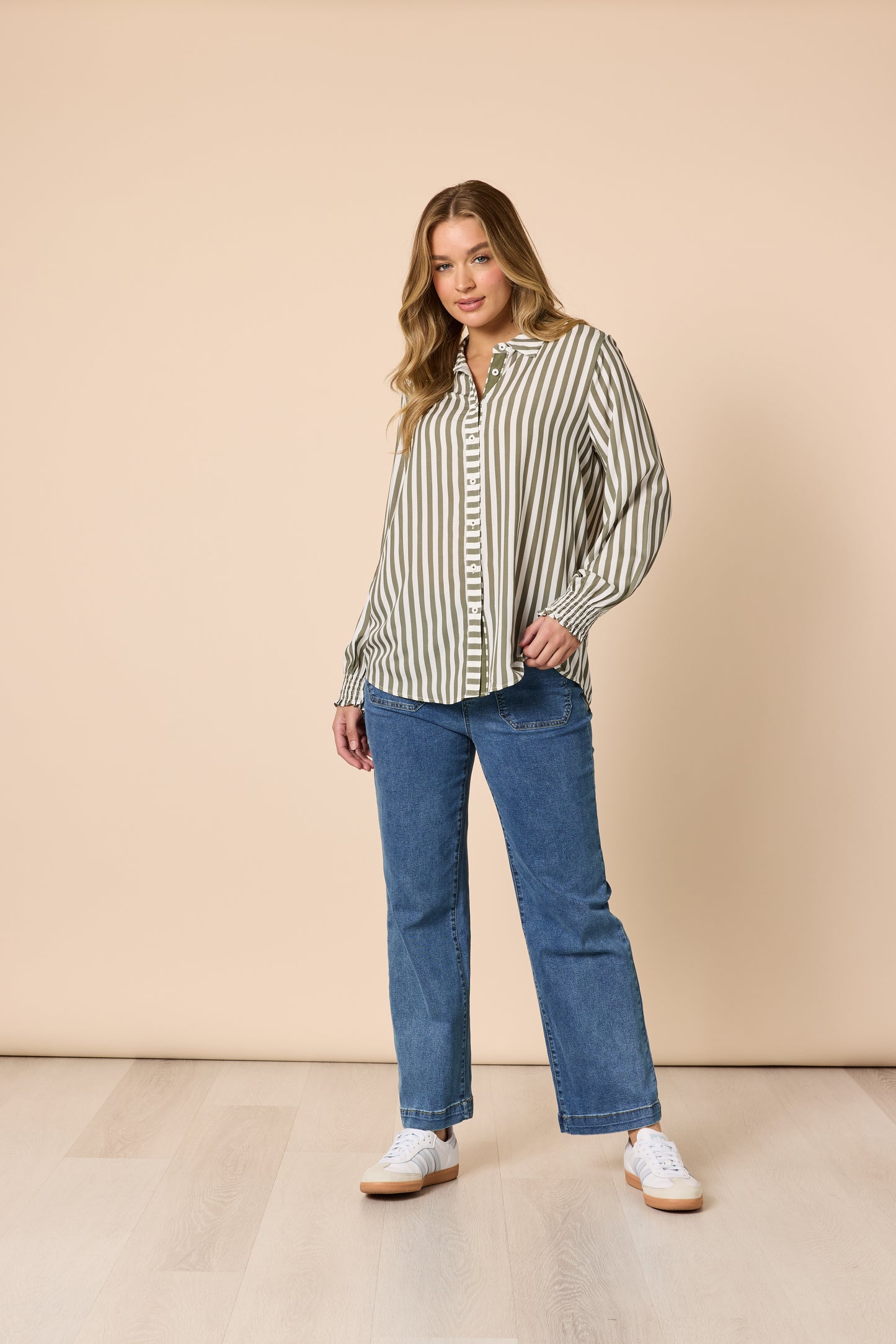 Amour Stripe Shirt - Khaki