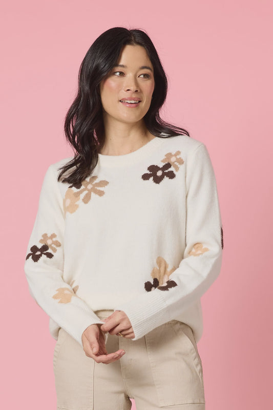 Chelsea Flower Knit- Ivory