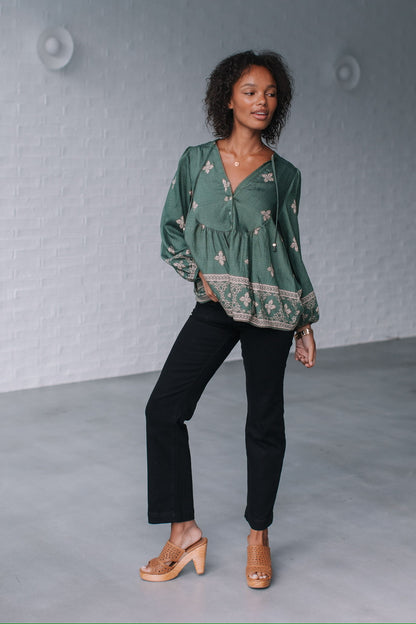 Erin digital print top