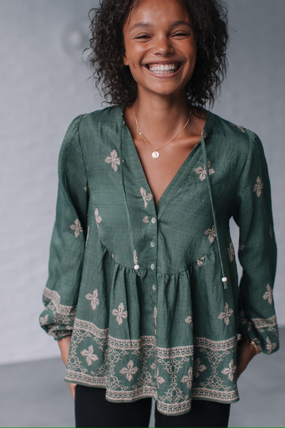 Erin digital print top