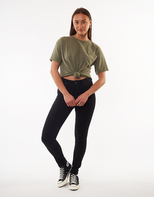 Downtown Tie Tee - Khaki