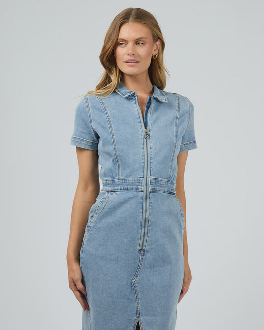 Boston Midi Dress - Light Blue