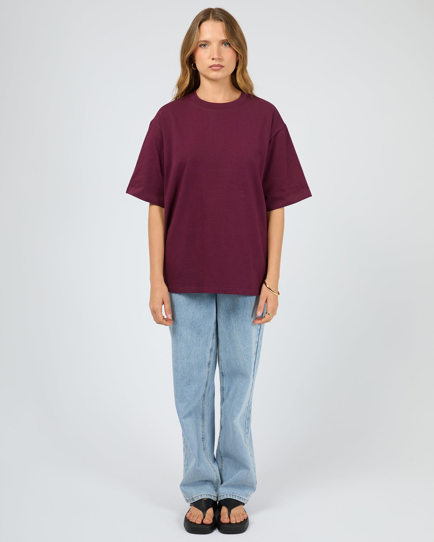 Core Oversized Tee - Cherry