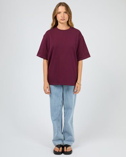 Core Oversized Tee - Cherry