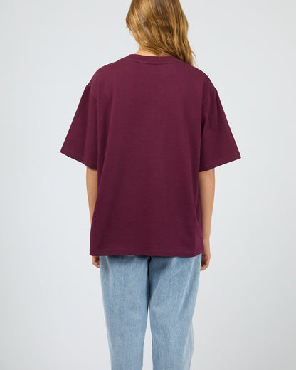 Core Oversized Tee - Cherry