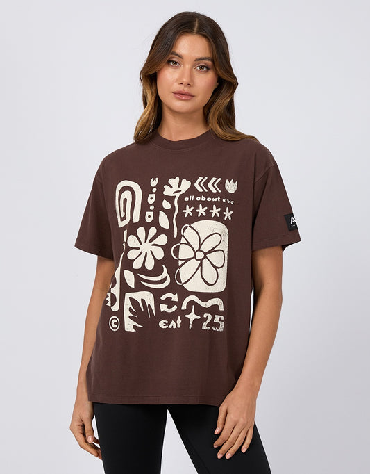 Elements Oversized Tee - Brown