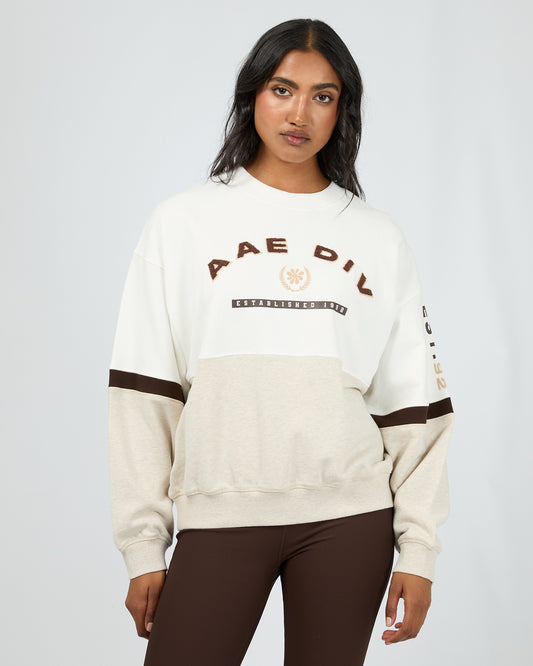 Savannah Slouch Crew - Vintage White