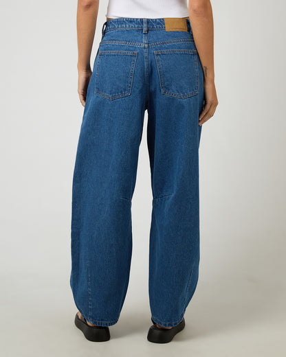 Hallie Barrel Leg Jean - Denim