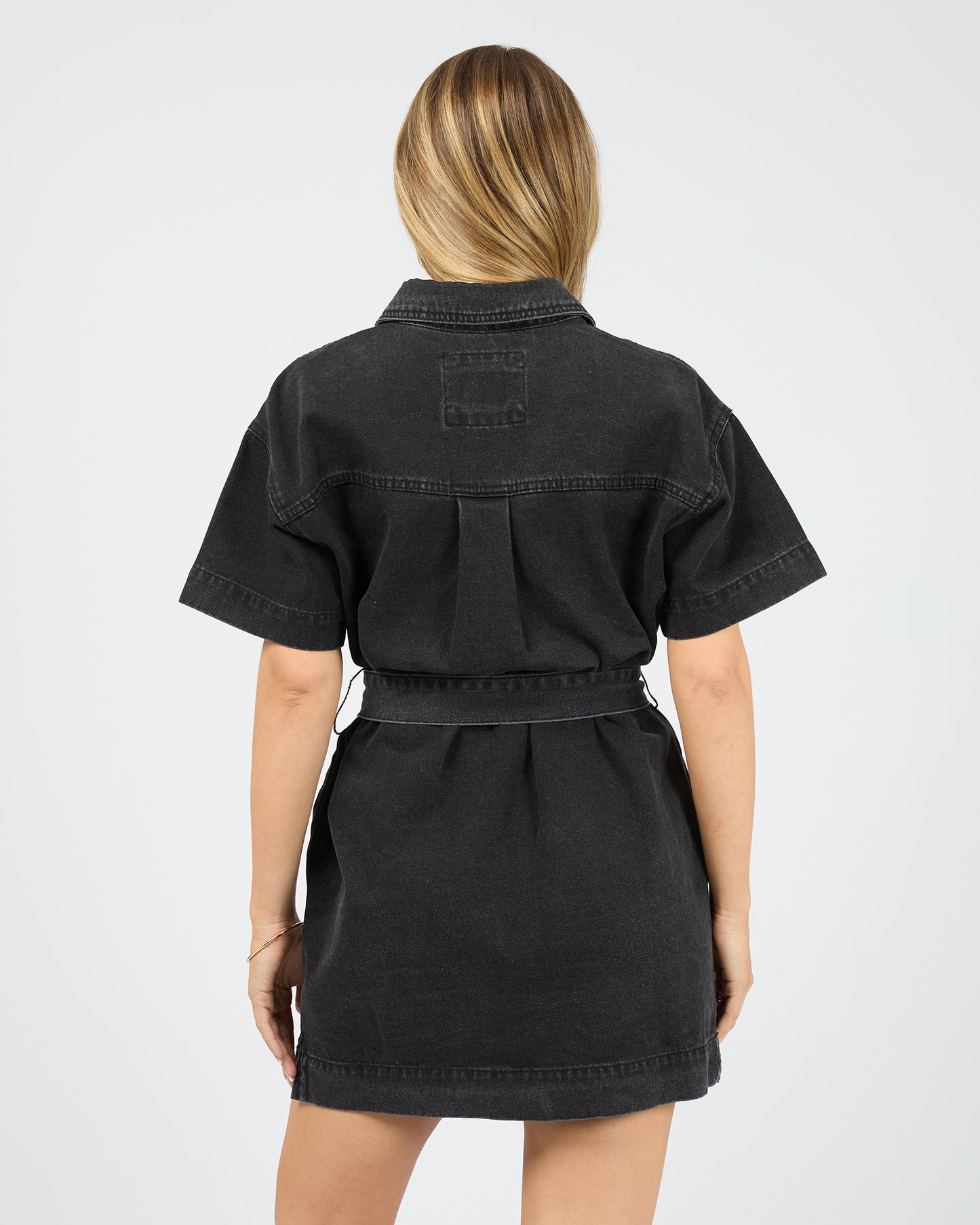 Sunny Denim Dress - Washed Black